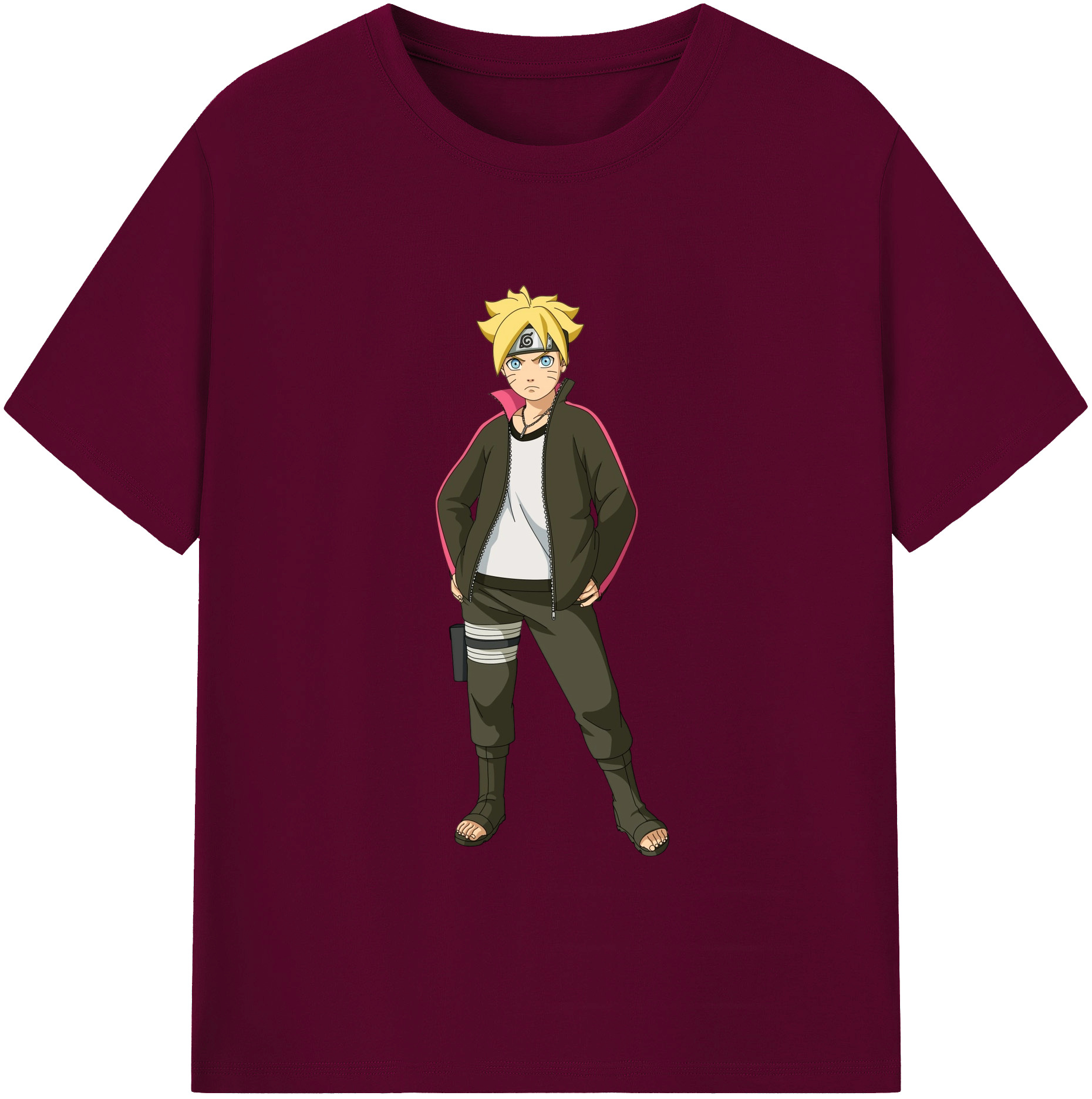 （画像用） NARUTO -ナルト- うずまき ボルト Uzumaki Boruto レディースカジュアルプリントTシャツ（綿100％）